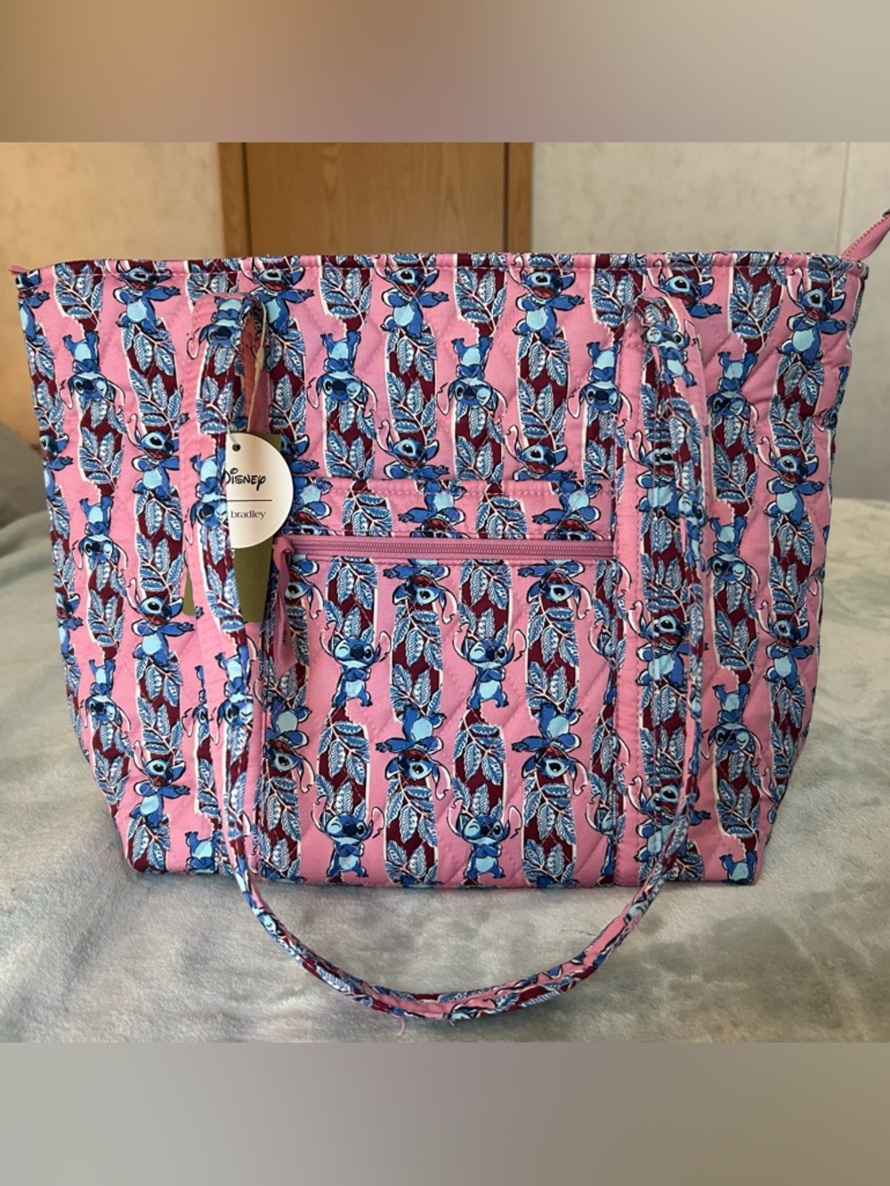 Vera Bradley Disney Small Original Vera Tote- Surfboard Stitch